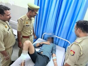 पुलिस मुठभेड़ में तीन बदमाश घायल, पांच गिरफ्तार